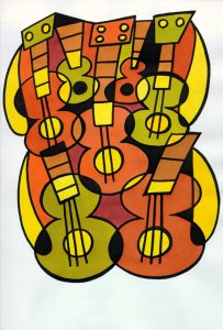 196_Pablo Echaurren sonorita postelettroniche sta mpa digitale a cera cm 80 x 120 anno 2002