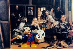 112_MICHELE-CARONE-Diego-Velasquez-Mickey-Mouse-stampa-digitale-a-cera-cm-120-x-80-anno-2002