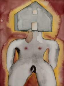 Francesco Clemente Water and fire III acquarello su carta cm 31×23 anno 2018