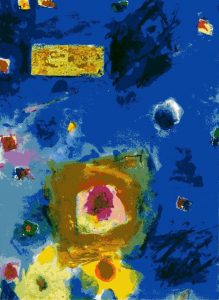 Nicola De Maria Il suono di tutte le anime tecnica mista su carta cm 31×23,5 anno 1978